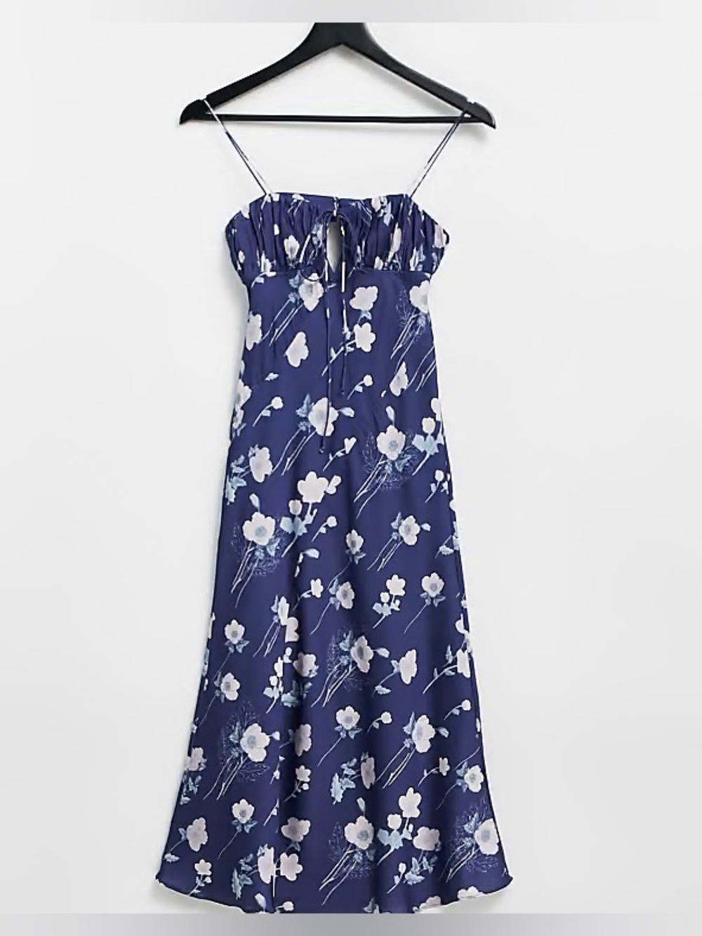 ASOS Navy and White Floral Spaghetti-Strap Dress (4)